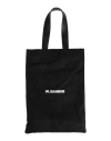 Jil Sander Woman Shoulder Bag Black Size - Soft Leather, Textile Fibers In Black