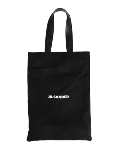 Jil Sander Woman Shoulder Bag Black Size - Soft Leather, Textile Fibers