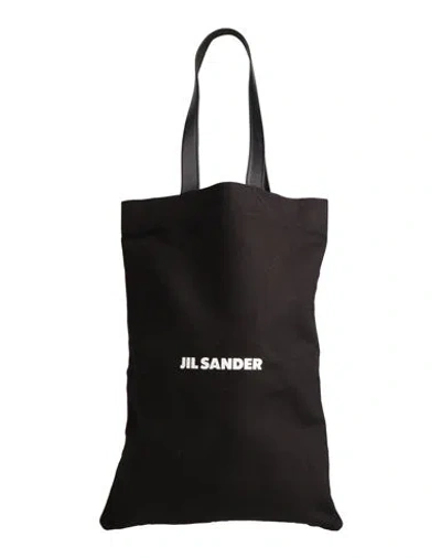 Jil Sander Woman Shoulder Bag Black Size - Textile Fibers, Calfskin