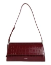 Jil Sander Woman Shoulder Bag Burgundy Size - Cow Leather In Red