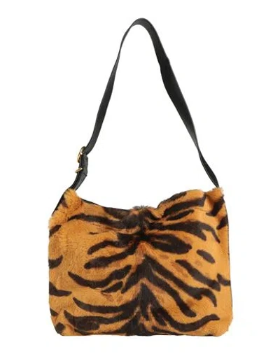 Jil Sander Woman Shoulder Bag Camel Size - Calfskin In Beige