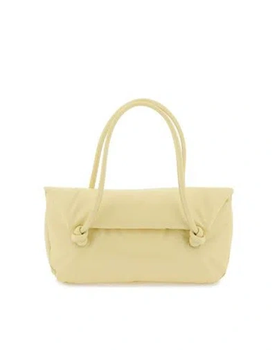 Jil Sander Woman Shoulder Bag Yellow Size - Calfskin In Animal Print