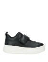 Jil Sander Round Head Hit Color Low-top Casual Sneakers In Black