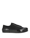 Jil Sander Woman Sneakers Black Size 8 Textile Fibers, Rubber In Black