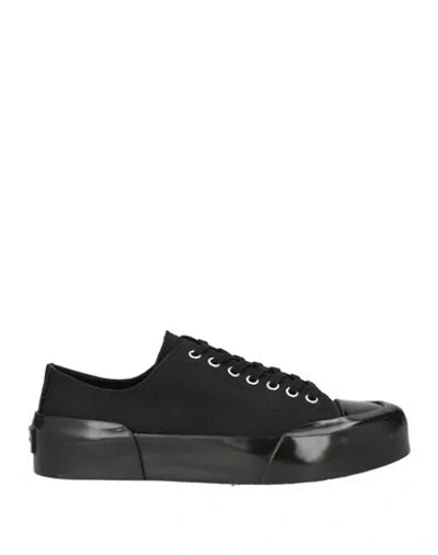 Jil Sander Woman Sneakers Black Size 7 Textile Fibers, Rubber