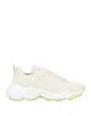 Jil Sander Woman Sneakers Cream Size 11 Leather In White