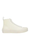 Jil Sander Leather High-top Sneakers For Women In White