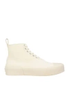 JIL SANDER JIL SANDER WOMAN SNEAKERS CREAM SIZE 8 LEATHER