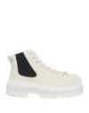 Jil Sander Woman Sneakers Cream Size 8 Leather In White