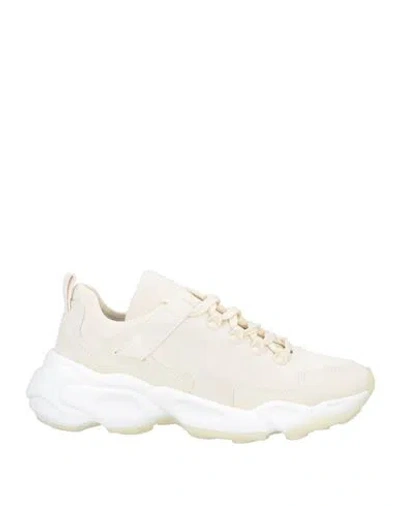 Jil Sander Woman Sneakers Ivory Size 8 Leather In White