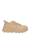 Jil Sander Woman Sneakers Light Brown Size 8 Calfskin In Beige
