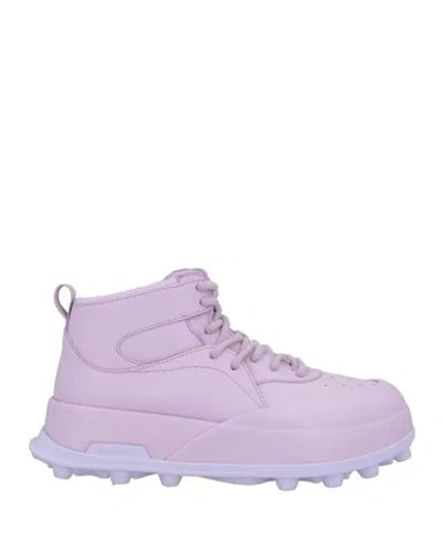 Jil Sander Woman Sneakers Lilac Size 8 Calfskin In Purple