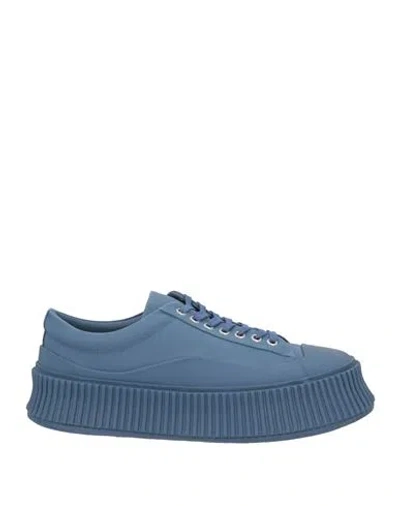 Jil Sander Woman Sneakers Navy Size 5 Textile Fibers