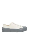 Jil Sander Woman Sneakers Off White Size 7 Textile Fibers, Rubber