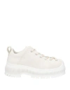 Jil Sander Woman Sneakers Off White Size 8 Leather In Off White