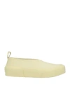 Jil Sander Woman Sneakers Pastel Yellow Size 8 Leather In Yellow