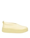 Jil Sander Woman Sneakers Pastel Yellow Size 8 Leather