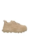 Jil Sander Woman Sneakers Light Brown Size 8 Calfskin In Beige