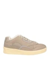 Jil Sander Woman Sneakers Light Brown Size 8 Soft Leather In Grey