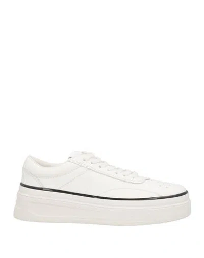 Jil Sander Woman Sneakers White Size 10 Calfskin