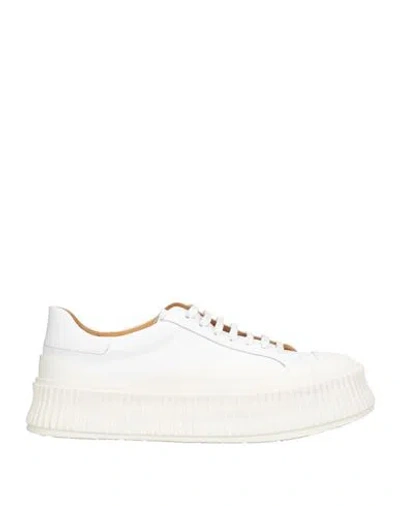 Jil Sander Woman Sneakers White Size 6 Leather