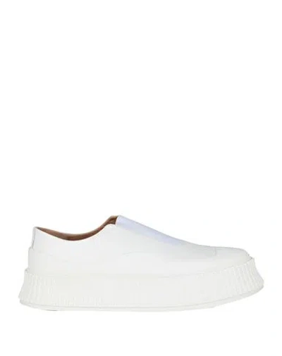 Jil Sander Woman Sneakers White Size 11 Lambskin