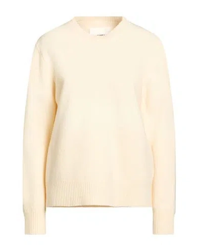 Jil Sander Woman Sweater Beige Size 6 Wool In Neutral