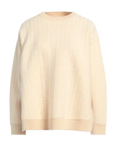 Jil Sander Woman Sweater Beige Size 6 Wool