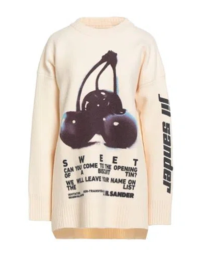 Jil Sander Woman Sweater Beige Size M Wool