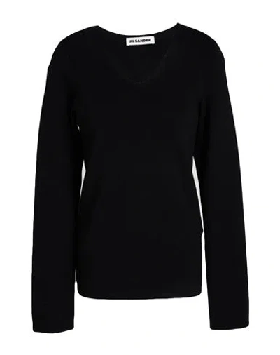Jil Sander Woman Sweater Black Size 12 Wool