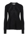 Jil Sander Woman Sweater Black Size 4 Wool, Cotton In Black