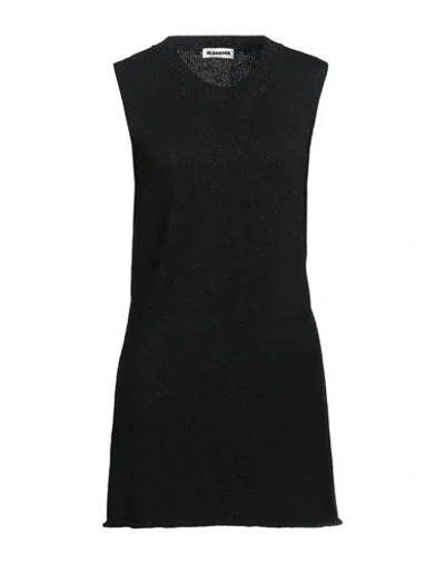 Jil Sander Woman Sweater Black Size 4 Cotton, Ramie, Cellulose