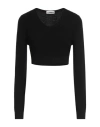 Jil Sander Woman Sweater Black Size 4 Wool In Black