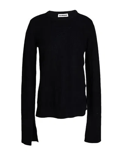 Jil Sander Woman Sweater Black Size 6 Cotton, Polyester