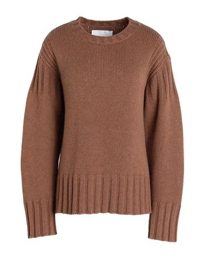 Jil Sander Woman Sweater Camel Size 6 Cashmere In Beige