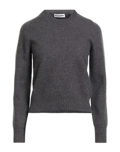 Jil Sander Woman Sweater Charcoal Size 6 Wool In Black