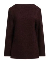 Jil Sander Woman Sweater Chocolate Brown Size 4 Wool, Polyamide In Burgundy