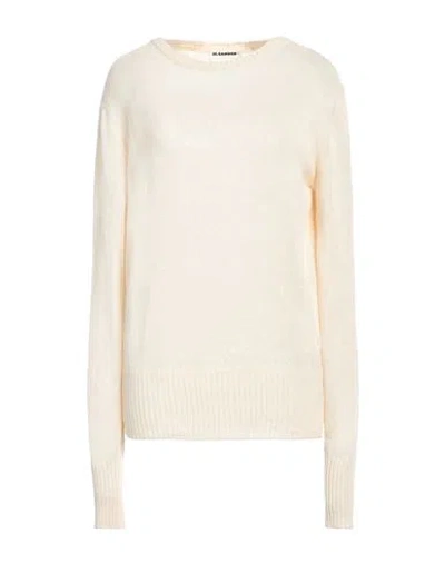 Jil Sander Woman Sweater Cream Size 10 Cotton In White
