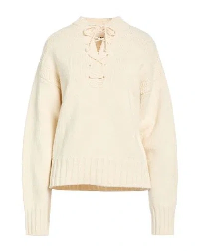 Jil Sander + Woman Sweater Cream Size 10 Wool, Silk In Neutral