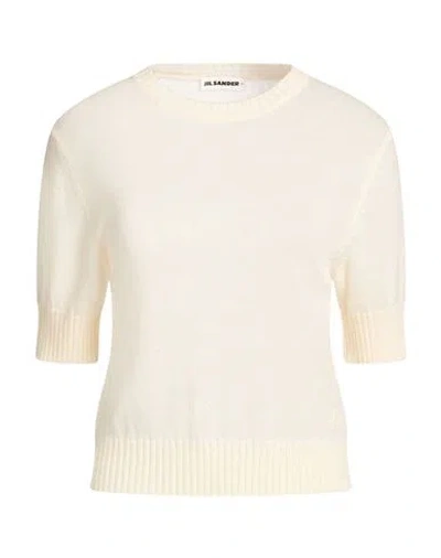 Jil Sander + Woman Sweater Cream Size 10 Wool In White