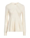 Jil Sander Pointelle-knit Wool And Cotton-blend Sweater In Ivory