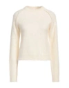 Jil Sander Woman Sweater Cream Size 6 Virgin Wool, Mohair Wool, Silk