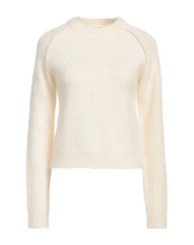 Jil Sander Woman Sweater Cream Size 6 Virgin Wool, Mohair Wool, Silk