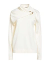 Jil Sander Woman Sweater Cream Size 6 Virgin Wool In Neutral