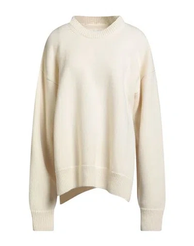 Jil Sander Woman Sweater Cream Size 6 Wool, Cashmere In White