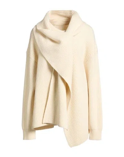 Jil Sander Woman Sweater Cream Size 6 Wool In Neutral
