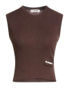 Jil Sander + Woman Sweater Dark Brown Size 0 Cotton In Brown