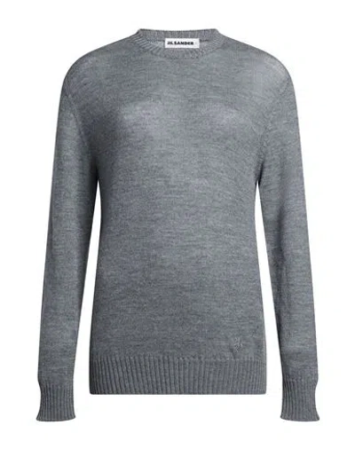 Jil Sander Woman Sweater Grey Size 2 Virgin Wool In Gray