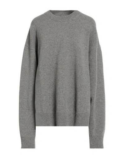 Jil Sander Woman Sweater Grey Size 6 Wool, Cashmere In Gray