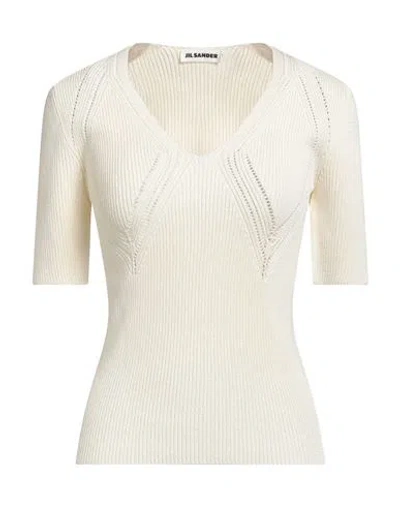 Jil Sander Woman Sweater Ivory Size 00 Viscose, Cotton, Polyamide In Neutral